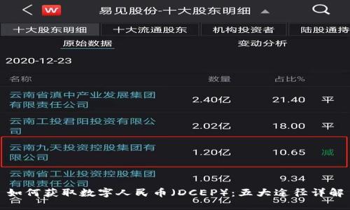 如何获取数字人民币（DCEP）：五大途径详解